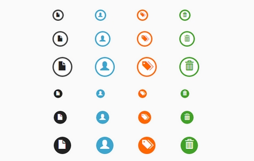 Bootstrap - Round Icon Badges